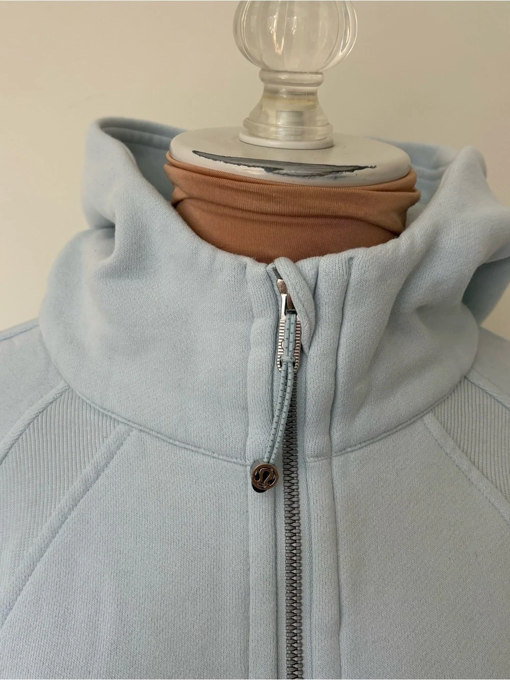 Lululemon Scuba Oversized Full Zip Powder Blue Hoodie Sweatshirt EUC Size XS/S